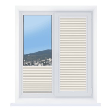 Штора плиссе ткань Солеа кремовый