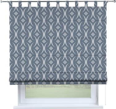 Римская штора «Кортин» на петлях «Воздушный узор серый»