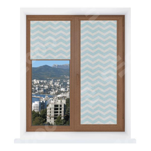 Рулонная штора Уни 2 с принтом Голубой шеврон