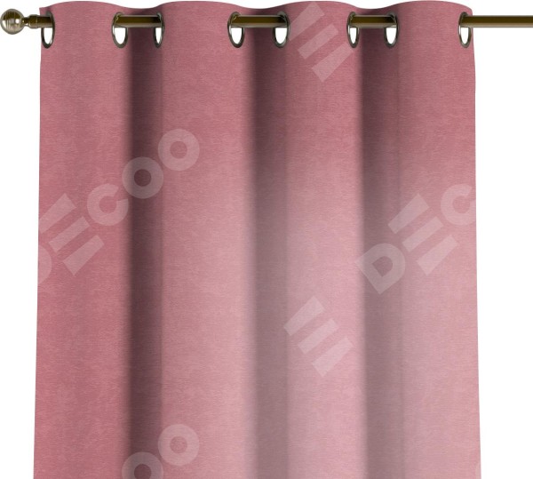Комплект штор на люверсах софт однотонный розовый