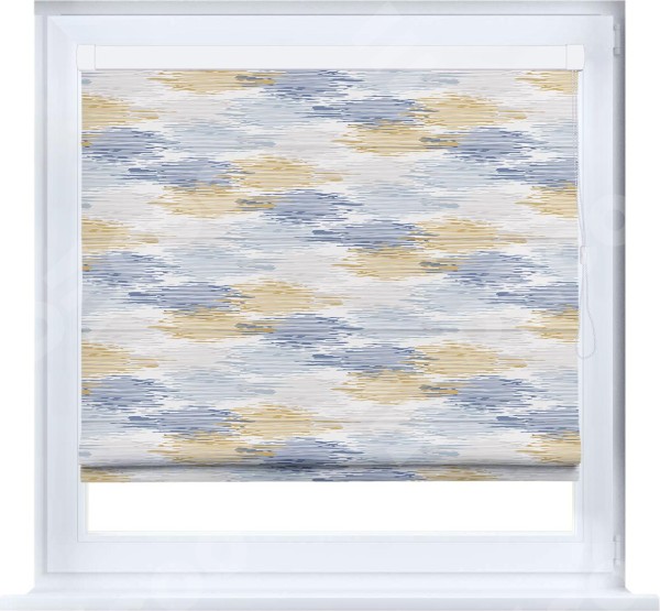 Римская штора «Кортин» кассетная «Полосатая волна»