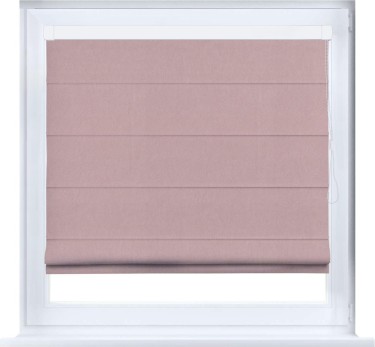 Римская штора «Кортин» кассетная, ткань вельвет розовая пудра