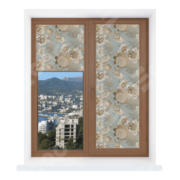 Рулонная штора Уни 2 с принтом Садовые цветы