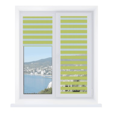 Рулонная штора День-ночь Уни 2 Basic светло-зеленый, размеры от 20 до 120 см