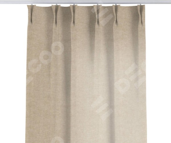 Комплект штор на тесьме «Кустик», лён кашемир цвет бежевый