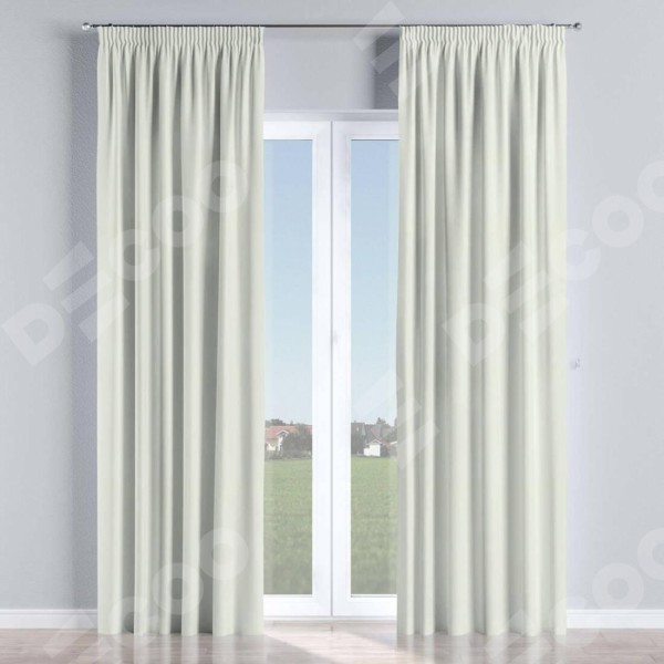 Комплект штор на тесьме «Карандаш», вельвет кремовый