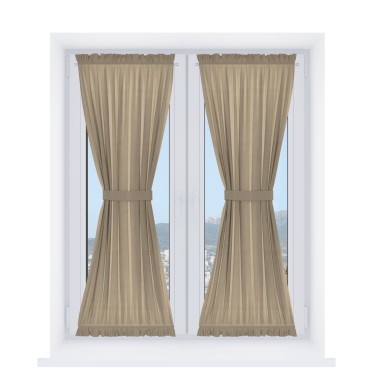 Штора песочные часы «Кортин» вельвет кофейный