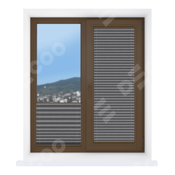 Штора плиссе ткань Виват графитовый