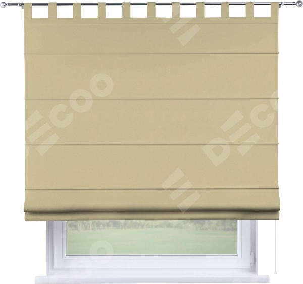 Римская штора на петлях «Кортин», ткань блэкаут однотонный, кофейный